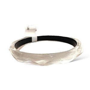 ALEXIS BITTAR Pearl White Lucite Bangle (O/S)